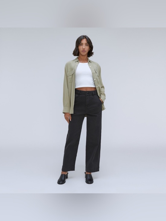 Everlane Pants - Everlane THE ORGANIC WIDE-LEG PANT in washed black